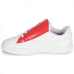 Chaussures Fille Baskets basses Puma PS BKT CRUSH PATENT AC.W-H Blanc -Baskets mode Soldes 10008946 500 D