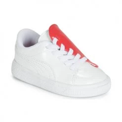 Chaussures Fille Baskets basses Puma INF B CRUSH PATENT AC.W-H Blanc