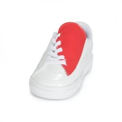 Chaussures Fille Baskets basses Puma INF B CRUSH PATENT AC.W-H Blanc -Baskets mode Soldes 10008947 500 C