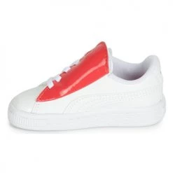 Chaussures Fille Baskets basses Puma INF B CRUSH PATENT AC.W-H Blanc -Baskets mode Soldes 10008947 500 D