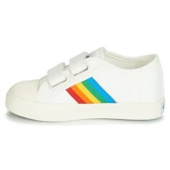 Chaussures Fille Baskets basses Gola COASTER RAINBOW VELCRO Blanc -Baskets mode Soldes 11051641 500 D