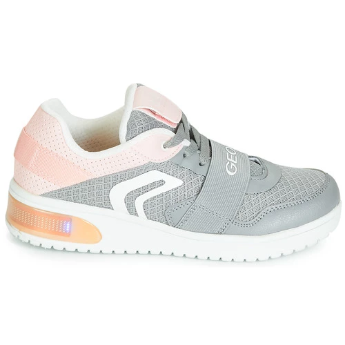 Chaussures Fille Baskets montantes Geox J XLED GIRL Gris / Rose / LED 2 Chaussures Fille Baskets montantes Geox J XLED GIRL Gris / Rose / LED – Image 2