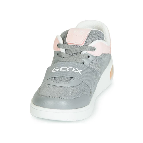 Chaussures Fille Baskets montantes Geox J XLED GIRL Gris / Rose / LED 3 Chaussures Fille Baskets montantes Geox J XLED GIRL Gris / Rose / LED – Image 3