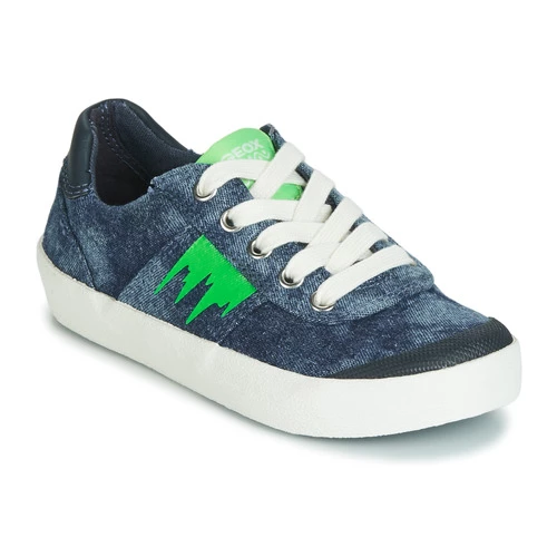 Chaussures Garçon Baskets basses Geox J KILWI BOY Bleu / Vert 1 Chaussures Garçon Baskets basses Geox J KILWI BOY Bleu / Vert