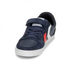 Chaussures Enfant Baskets basses hummel SLIMMER STADIL LEATHER LOW JR Bleu -Baskets mode Soldes 15051846 500 C