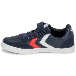 Chaussures Enfant Baskets basses hummel SLIMMER STADIL LEATHER LOW JR Bleu -Baskets mode Soldes 15051846 500 D