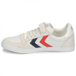 Chaussures Enfant Baskets basses hummel SLIMMER STADIL LEATHER LOW JR Blanc -Baskets mode Soldes 15051847 500 D