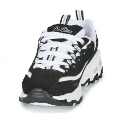 Chaussures Fille Baskets basses Skechers D'LITES Noir / Blanc -Baskets mode Soldes 15129503 500 C