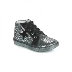 Chaussures Fille Baskets montantes GBB LETO Noir / Argenté