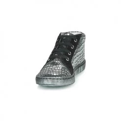 Chaussures Fille Baskets montantes GBB LETO Noir / Argenté -Baskets mode Soldes 15330953 500 C