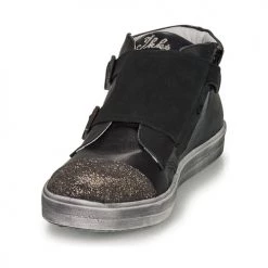 Chaussures Fille Baskets montantes Ikks BIANCA Noir -Baskets mode Soldes 15331015 500 C