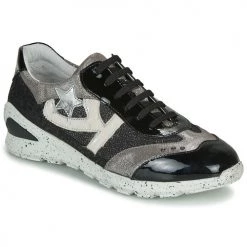 Chaussures Fille Baskets basses Ikks FIONA Noir / Argenté
