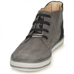 Chaussures Garçon Baskets montantes Ikks MARK Gris -Baskets mode Soldes 15331036 500 C