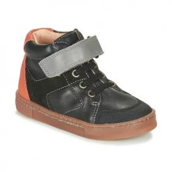 Chaussures Garçon Baskets montantes Babybotte KEN Noir / Orange