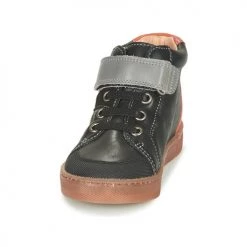 Chaussures Garçon Baskets montantes Babybotte KEN Noir / Orange -Baskets mode Soldes 15443455 500 C