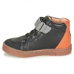 Chaussures Garçon Baskets montantes Babybotte KEN Noir / Orange -Baskets mode Soldes 15443455 500 D