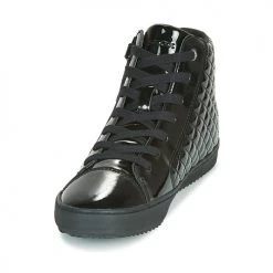 Chaussures Fille Baskets montantes Geox J KALISPERA GIRL Noir -Baskets mode Soldes 15472426 500 C