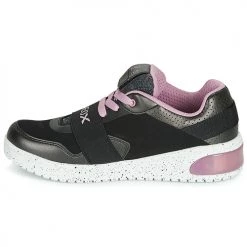 Chaussures Fille Baskets montantes Geox J XLED GIRL Noir / Rose / LED -Baskets mode Soldes 15472473 500 D