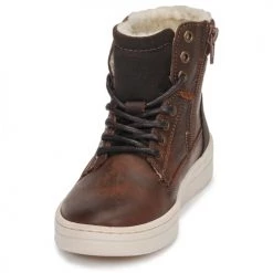 Chaussures Garçon Baskets montantes Bullboxer AID500E6L-DKCG Marron -Baskets mode Soldes 15558345 500 C