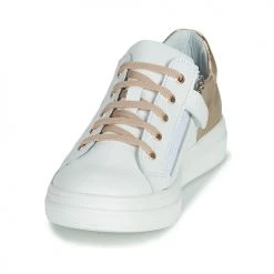 Chaussures Fille Baskets basses GBB DANINA Blanc / Doré -Baskets mode Soldes 15997875 500 C