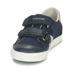 Chaussures Garçon Baskets basses Geox GISLI GIRL Marine / Argent -Baskets mode Soldes 16396658 500 C