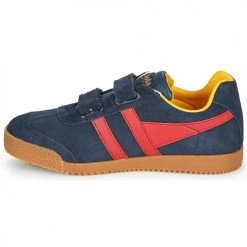 Chaussures Enfant Baskets basses Gola HARRIER VELCRO Bleu / Rouge -Baskets mode Soldes 16637659 500 D