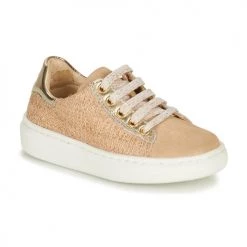 Chaussures Fille Baskets basses Shoo Pom FLASH ZIP LACE Beige