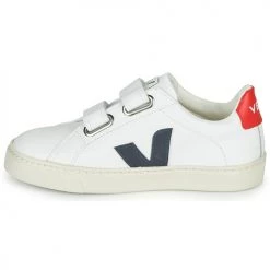 Chaussures Garçon Baskets basses Veja SMALL ESPLAR VELCRO Blanc / Bleu / Rouge -Baskets mode Soldes 17111403 500 D