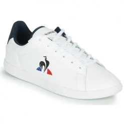 Chaussures Enfant Baskets basses Le Coq Sportif COURTSET GS Blanc / Bleu