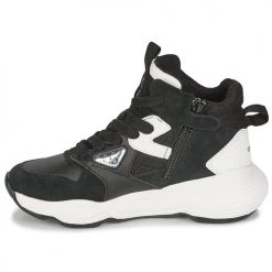 Chaussures Fille Baskets montantes Geox BUBBLEX Noir / Blanc -Baskets mode Soldes 17683513 500 D