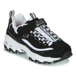 Chaussures Fille Baskets basses Skechers D'LITES Noir / Blanc