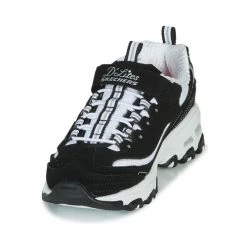 Chaussures Fille Baskets basses Skechers D'LITES Noir / Blanc -Baskets mode Soldes 17690189 500 C