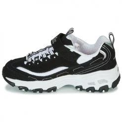 Chaussures Fille Baskets basses Skechers D'LITES Noir / Blanc -Baskets mode Soldes 17690189 500 D