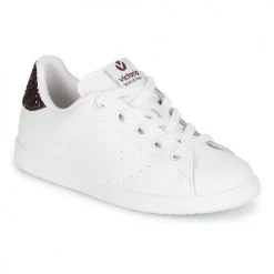 Chaussures Fille Baskets basses Victoria TENIS PIEL Blanc / Bordeaux