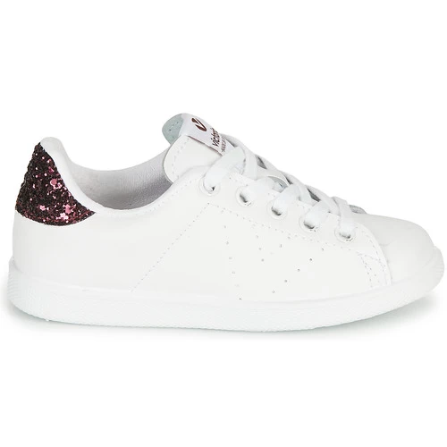 Chaussures Fille Baskets basses Victoria TENIS PIEL Blanc / Bordeaux 2 Chaussures Fille Baskets basses Victoria TENIS PIEL Blanc / Bordeaux – Image 2