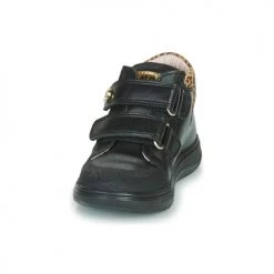 Chaussures Fille Baskets montantes Pablosky 490611 Noir / Leopard -Baskets mode Soldes 17977829 500 C