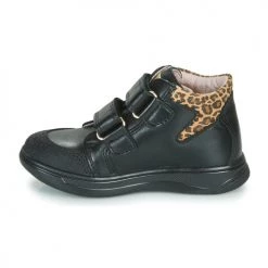 Chaussures Fille Baskets montantes Pablosky 490611 Noir / Leopard -Baskets mode Soldes 17977829 500 D