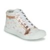 Chaussures Fille Baskets montantes GBB LEOZIA Blanc / Rose