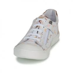 Chaussures Fille Baskets basses GBB MATIA Blanc / Rose -Baskets mode Soldes 18337535 500 C