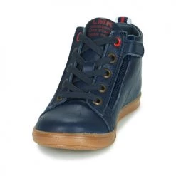 Chaussures Garçon Baskets montantes Little Mary LEON Bleu -Baskets mode Soldes 18351263 500 C