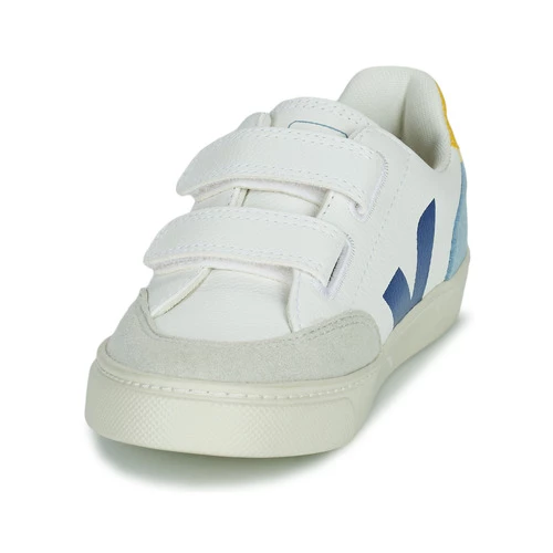 Chaussures Garçon Baskets basses Veja SMALL V-12 VELCRO Blanc / Bleu 3 Chaussures Garçon Baskets basses Veja SMALL V-12 VELCRO Blanc / Bleu – Image 3