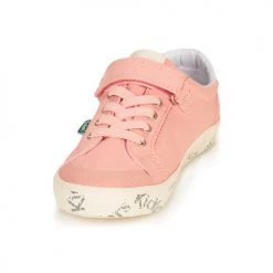 Chaussures Fille Baskets basses Kickers GODY Rose -Baskets mode Soldes 18722886 500 C