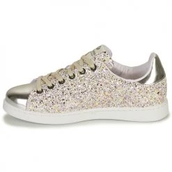 Chaussures Fille Baskets basses Victoria TENIS GLITTER Argenté -Baskets mode Soldes 18749911 500 D