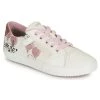 Chaussures Fille Baskets basses Geox GISLI GIRL Blanc / Rose