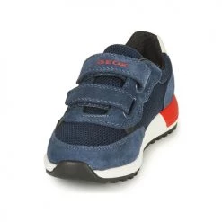 Chaussures Garçon Baskets basses Geox ALBEN BOY Marine / Rouge -Baskets mode Soldes 18764349 500 C