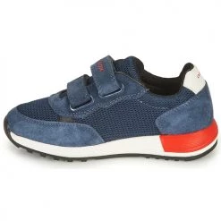 Chaussures Garçon Baskets basses Geox ALBEN BOY Marine / Rouge -Baskets mode Soldes 18764349 500 D