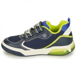 Chaussures Garçon Baskets basses Geox INEK BOY Marine / Jaune -Baskets mode Soldes 18764352 500 D