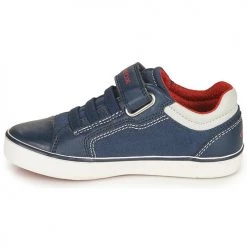 Chaussures Garçon Baskets basses Geox GISLI BOY Marine / Rouge -Baskets mode Soldes 18764361 500 D