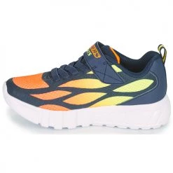 Chaussures Garçon Baskets basses Skechers FLEX-GLOW Marine / Orange -Baskets mode Soldes 18800025 500 D