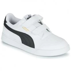 Chaussures Enfant Baskets basses Puma SHUFFLE PS Blanc / Noir